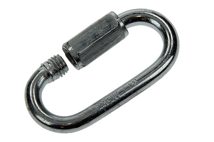 Mack 1006843 - 2 eslabones vacíos galvanizados + tuerca bl 5mm | 5 piezas