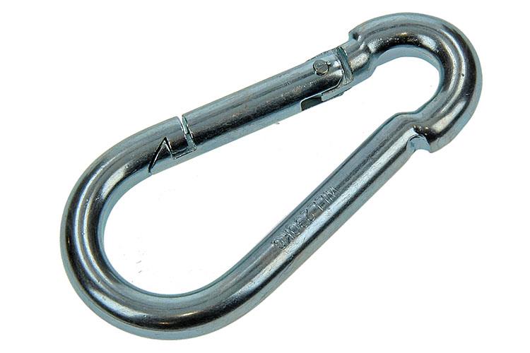 Mack 1006849 - 1 mosquetón + muelle galvanizado bl 80x8mm | 5 piezas