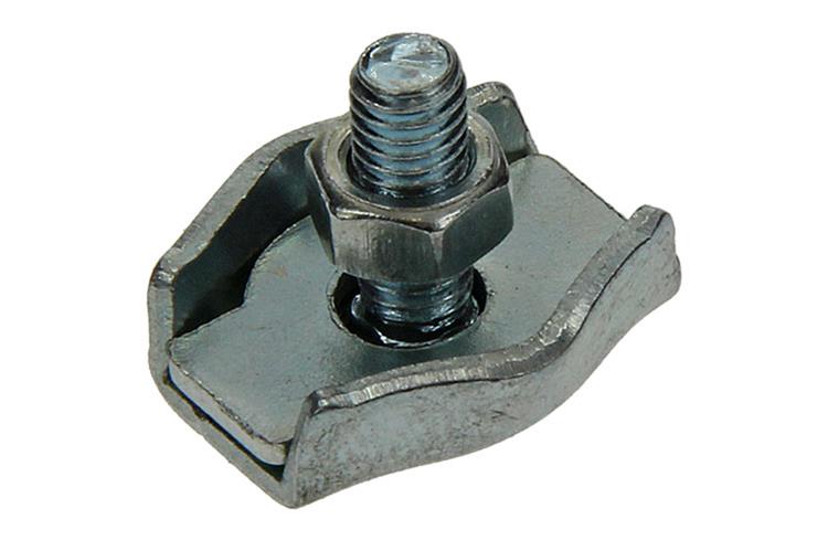 Mack 1006863 - 2 abrazaderas de alambre de acero galvanizado simplex 4mm bl | 5 piezas
