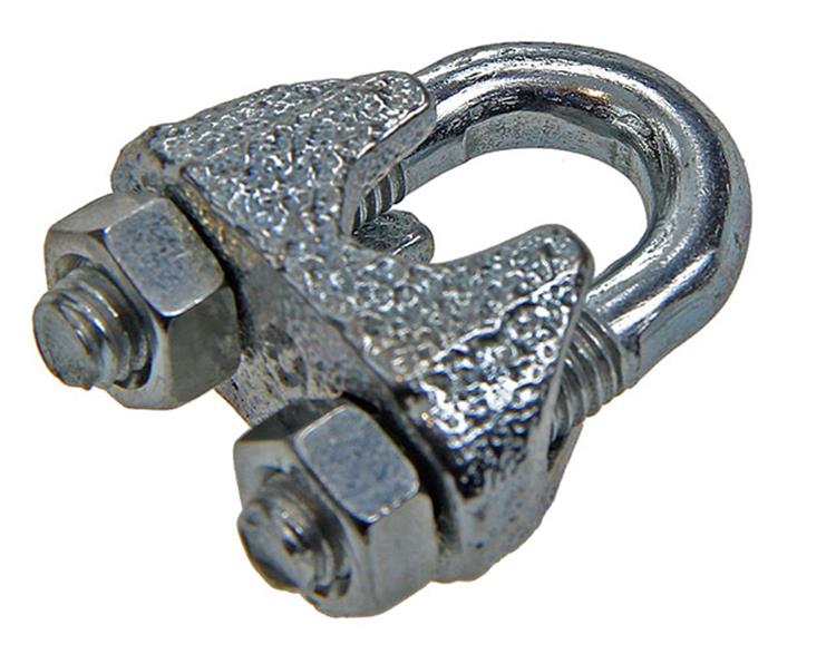 Mack 1006866 - 4 abrazaderas de alambre de acero crosby galvanizado 6mm bl | 5 piezas