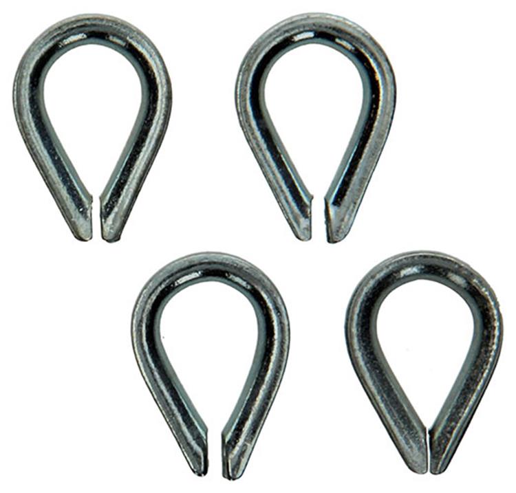 Mack 1006869 - 4 manguitos galvanizados bl 4mm | 5 piezas
