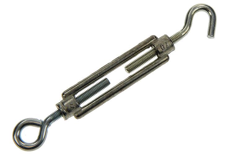 Mack 1006871 - 2 tensores: ojo + gancho galvanizado m5x70mm bl | 5 piezas