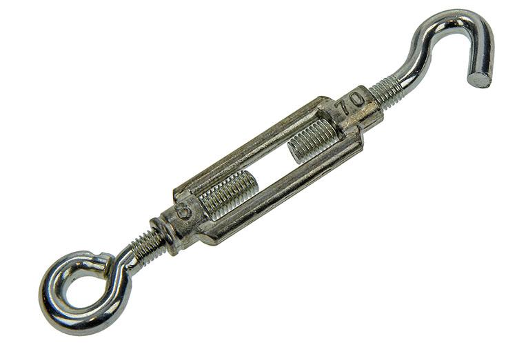 Mack 1006874 - 2 tensores: ojo + gancho galvanizado m8x70mm bl | 5 piezas