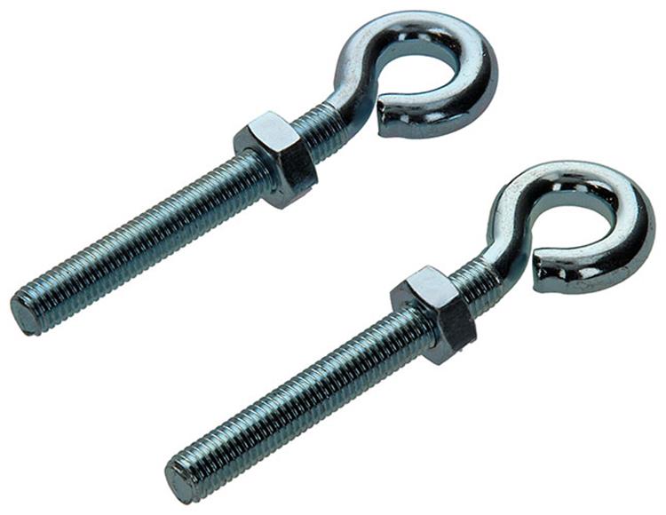 Mack 1006882 - 2 cáncamos galvanizados + tuerca m10x80 bl | 5 piezas