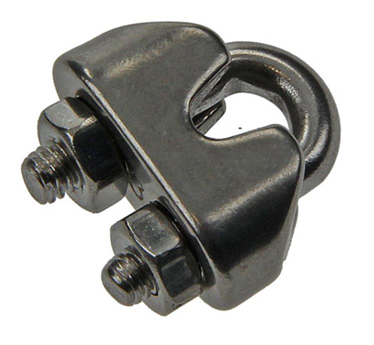 Mack 1006889 - 4 abrazaderas de alambre de acero crosby acero inoxidable 3mm bl | 5 piezas