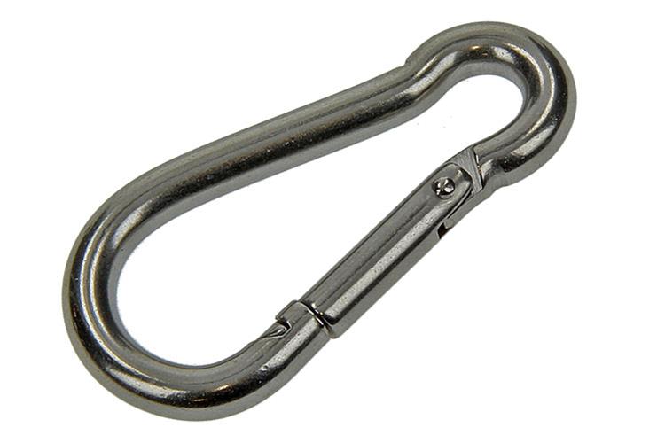 Mack 1006891 - 1 mosquetón + muelle acero inoxidable 60x6mm bl | 5 piezas