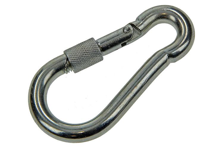 Mack 1006894 - 1 mosquetón + candado. galvanizado 10mm azul | 5 piezas