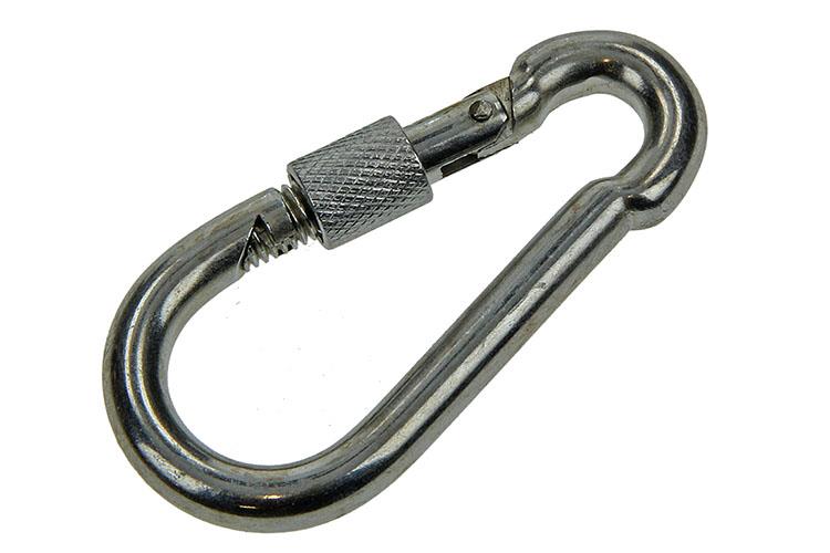 Mack 1006895 - 1 mosquetón + candado. galvanizado 8mm azul | 5 piezas