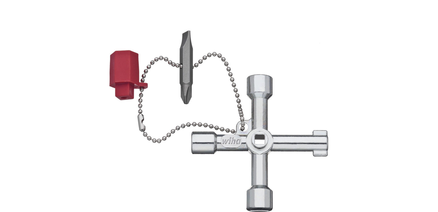 Forma de cruz de llave del gabinete de interruptor wiha