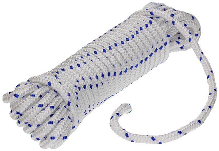 Mack 1006922 - pp trenzado blanco hilo azul 8mm 10m | 5 piezas