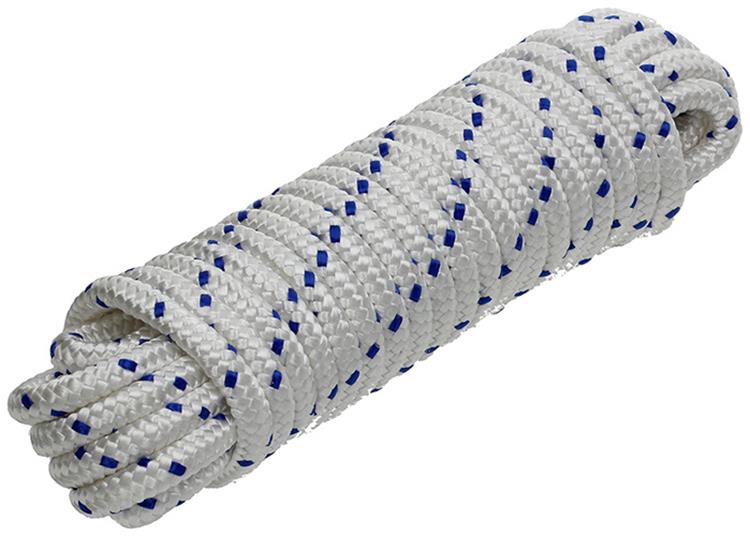 Mack 1006926 - hilo pp trenzado blanco azul 12mm 10m | 5 piezas