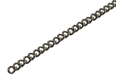 Mack 1006936 - catena gourmette nichelata ø 0.7mm l 3mm 2m | 5 pezzi
