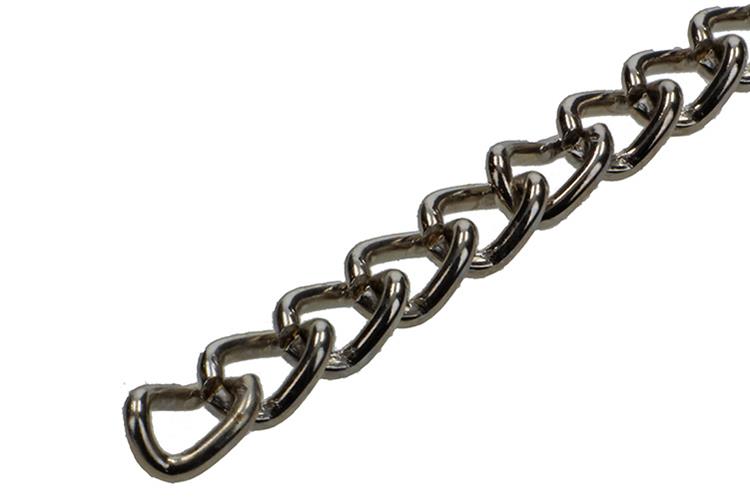 Mack 1006937 - cadena gourmette niquelada ø 1,5mm l 4,5mm 2m | 5 piezas