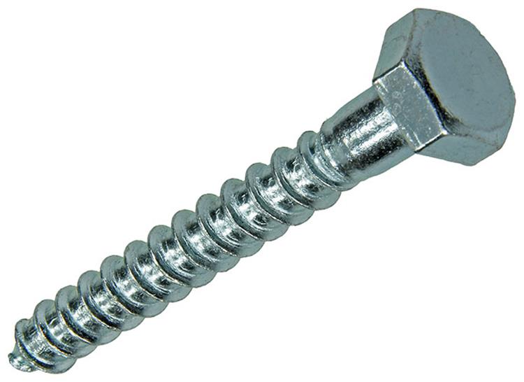 Mack 1007045 - perno rosca madera acero galvanizado 50 piezas 10 x 80 mm | 1 pieza