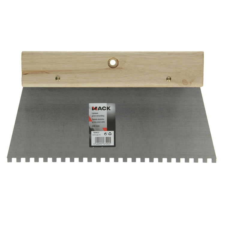 Mack 1004632 - peine para pegamento 24cm grueso | 5 piezas