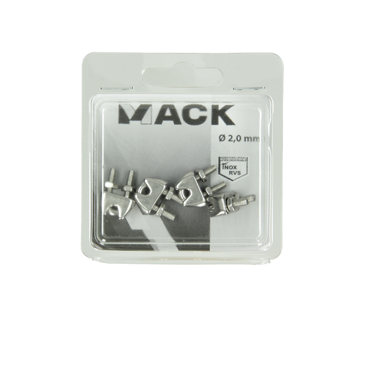 Mack 1006890 - 4 abrazaderas de alambre de acero crosby acero inoxidable 1-2mm bl | 5 piezas