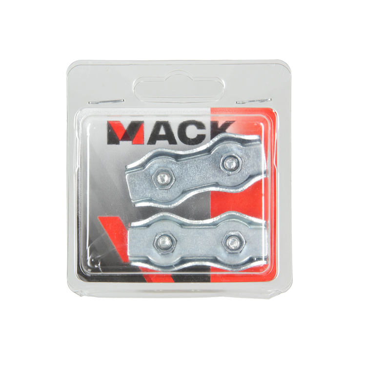 Mack 1006901 - 2 abrazaderas de alambre de acero dúplex galvanizado 4-5mm bl | 5 piezas