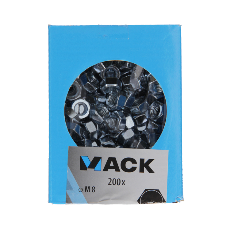 Mack 1007097 - tuercas hexagonales 200 uds m8 | 5 piezas