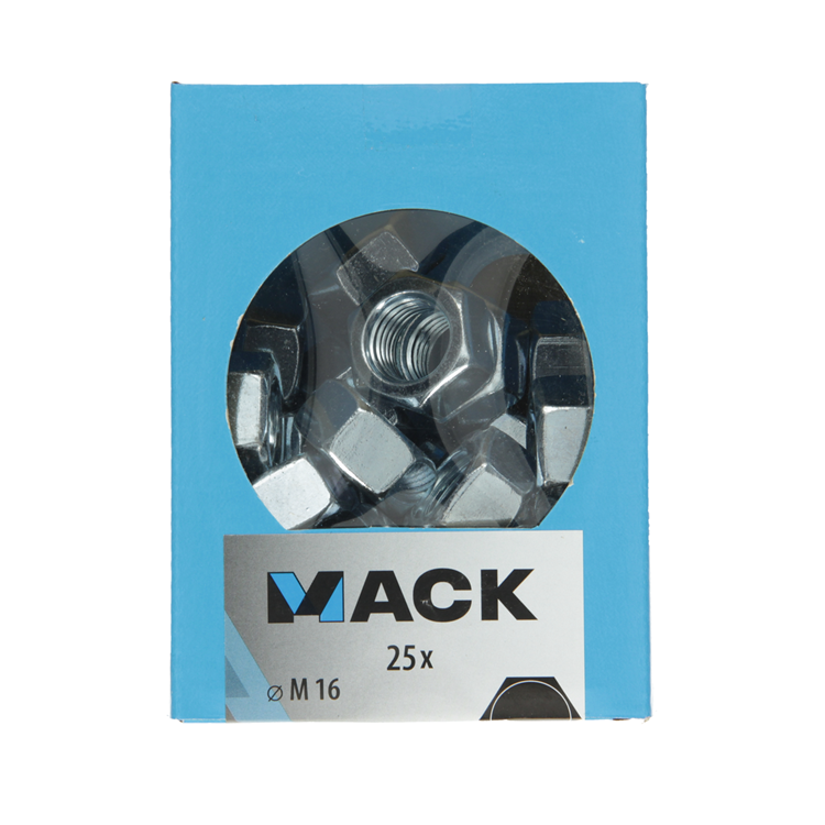 Mack 1007101 - tuercas hexagonales 25 piezas m16 | 3 piezas