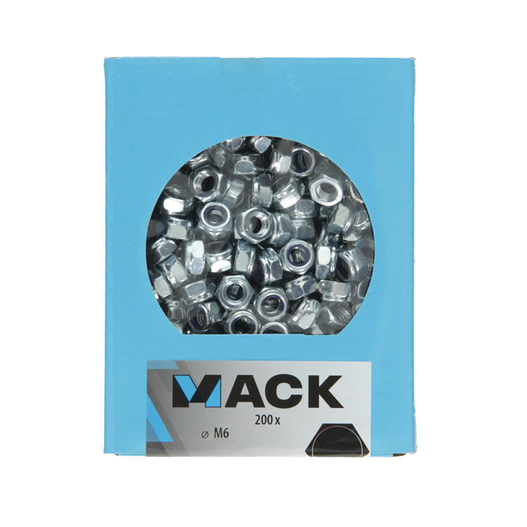 Mack 1007105 - tuercas de seguridad 200 piezas m6 | 5 piezas