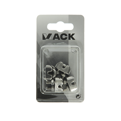 Mack 1008434 - 4 steel wire clamps 3mm stainless steel | 10 pieces