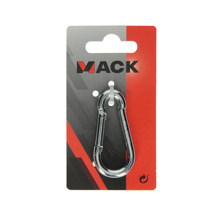 Mack 1008438 - 1 mosquetón + muelle 6 x 60mm galvanizado | 10 piezas