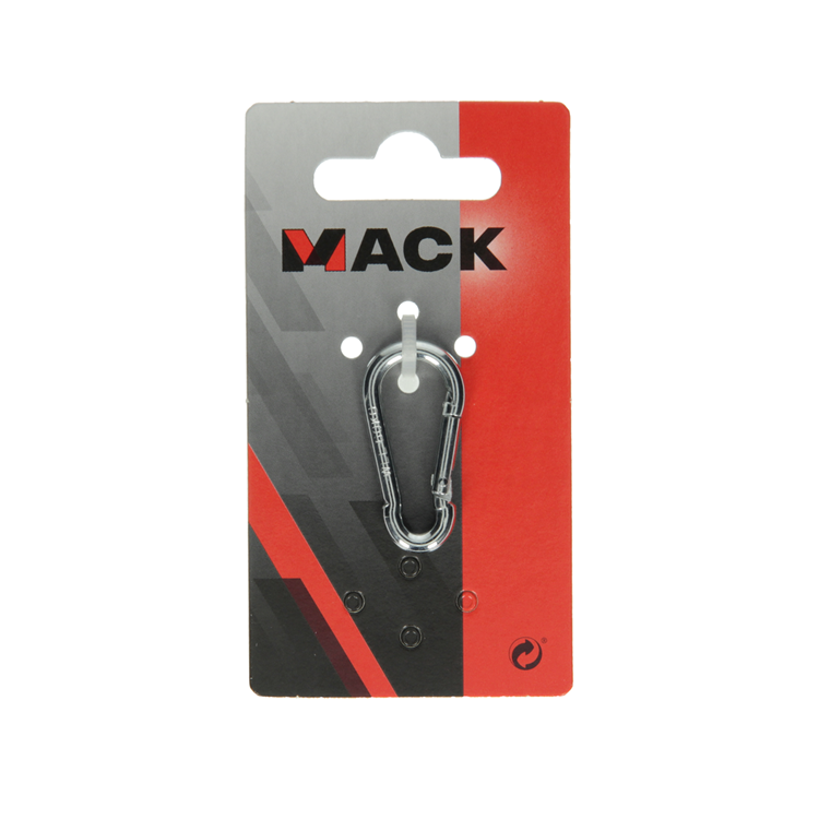 Mack 1008444 - 1 mosquetón + muelle 4 x 40mm galvanizado | 10 piezas