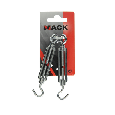 Mack 1008459 - 2 tenditori occhio + gancio m5 x 70mm zincato | 10 pezzi