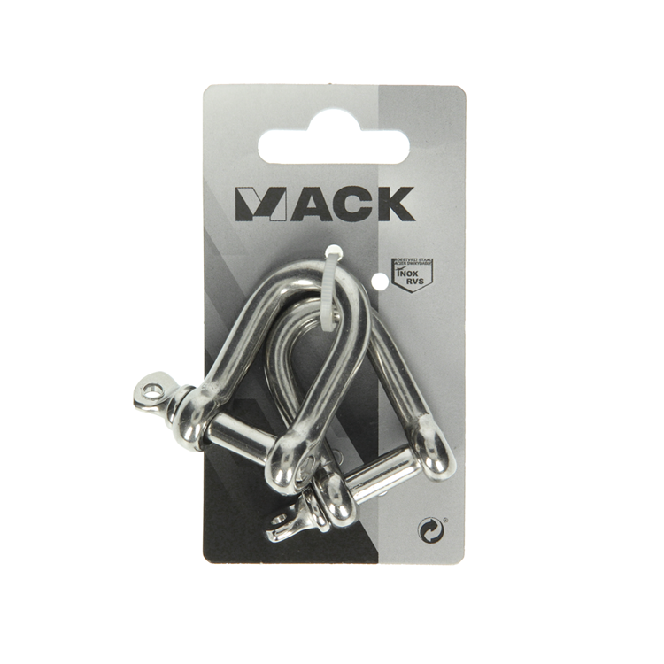 Mack 1008461 - 2 mordazas rectas 8mm acero inoxidable | 10 piezas