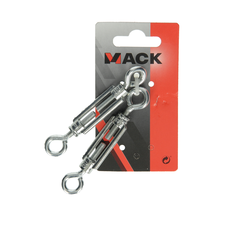 Mack 1008470 - 2 tensores 2 ojales m5 x 50mm galvanizados | 10 piezas