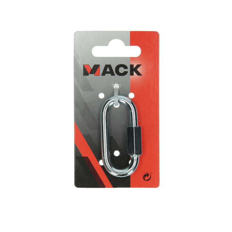 Mack 1008471 - 1 eslabón vacío + tuerca 6mm galvanizada | 10 piezas