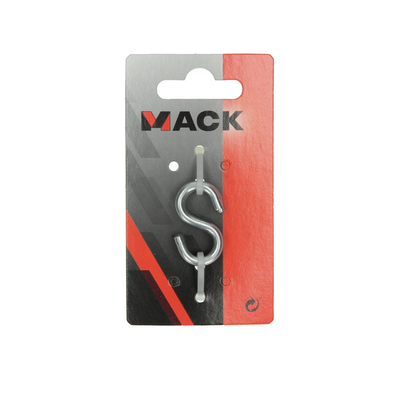 Mack 1008483 - 2 ganci a S aperti 4,0 x 35 mm zincati | 10 pezzi