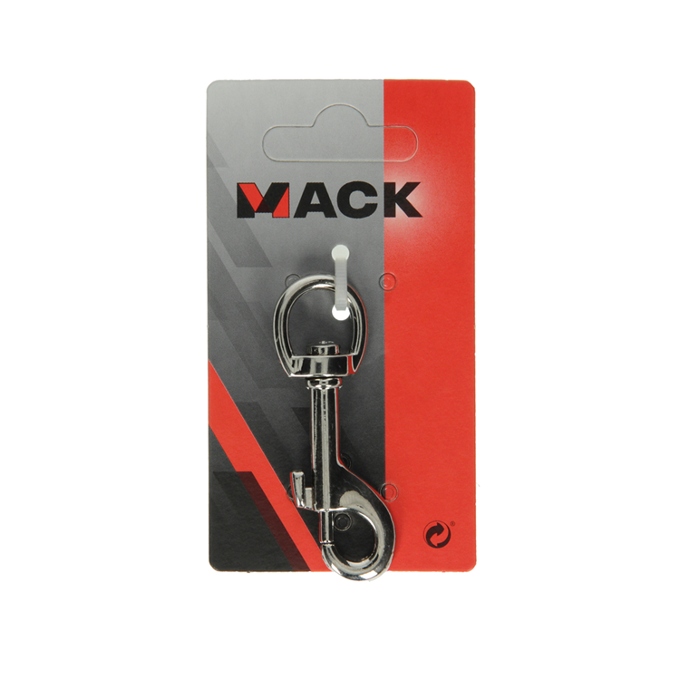 Mack 1008487 - 1 mosquetón 13 x 68mm niquelado | 10 piezas