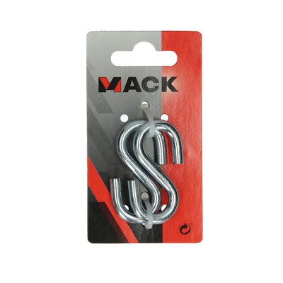 Mack 1008490 - 2 ganci a S aperti 6,0 x 54 zincati | 10 pezzi