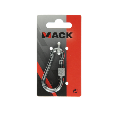 Mack 1008494 - 1 moschettone + cinghia di bloccaggio. 6 x 60 mm zincato | 10 pezzi