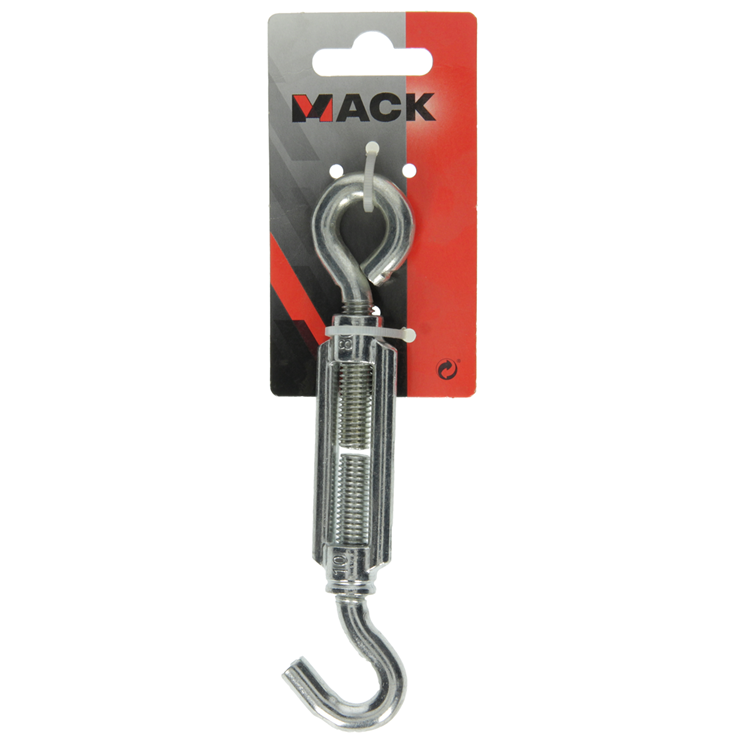 Mack 1008496 - 1 ojo tensor + gancho m10 x 80mm galvanizado | 10 piezas