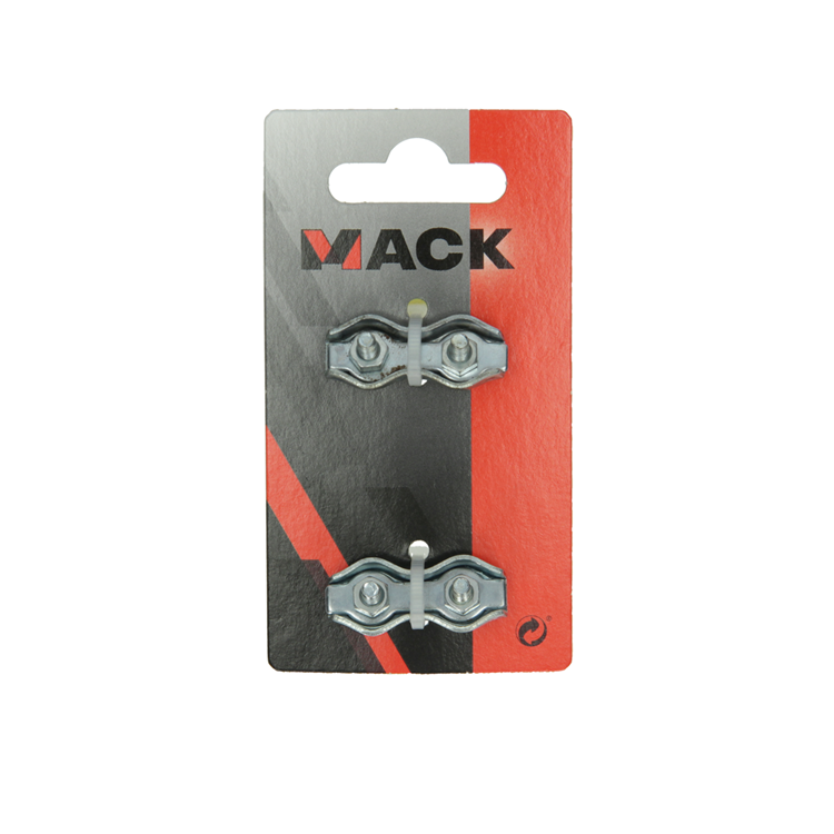 Mack 1008498 - 2 abrazaderas de alambre de acero 3mm dúplex galvanizado | 10 piezas