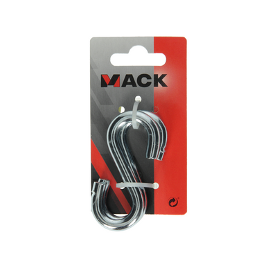 Mack 1008522 - 2 ganci a S aperti 8,0 x 75 mm zincati | 10 pezzi