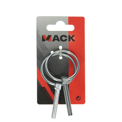 Mack 1008536 - 2 perni di bloccaggio pieghevoli 6mm zincati | 10 pezzi