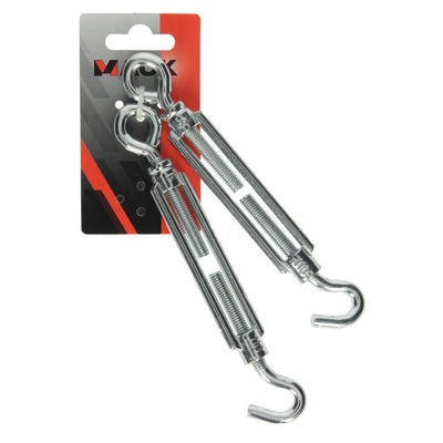 Mack 1008541 - 2 tenditori occhio + gancio m8 x 110mm zincato | 10 pezzi