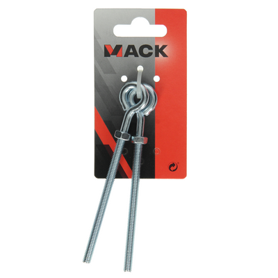 Mack 1008550 - 2 golfari + dado m6 x 100mm zincati | 10 pezzi
