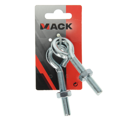 Mack 1008553 - 2 golfari + dado m10 x 60mm zincati | 10 pezzi