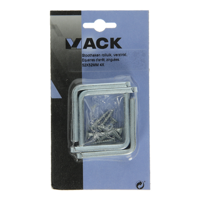 Mack 1010110 - 4 ganci paraurti per tapparella zincati 52x54mm | 5 pezzi
