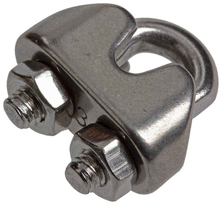 Mack 1008434 - 4 abrazaderas de alambre de acero 3mm acero inoxidable | 10 piezas