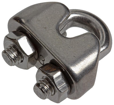 Mack 1008434 - 4 steel wire clamps 3mm stainless steel | 10 pieces