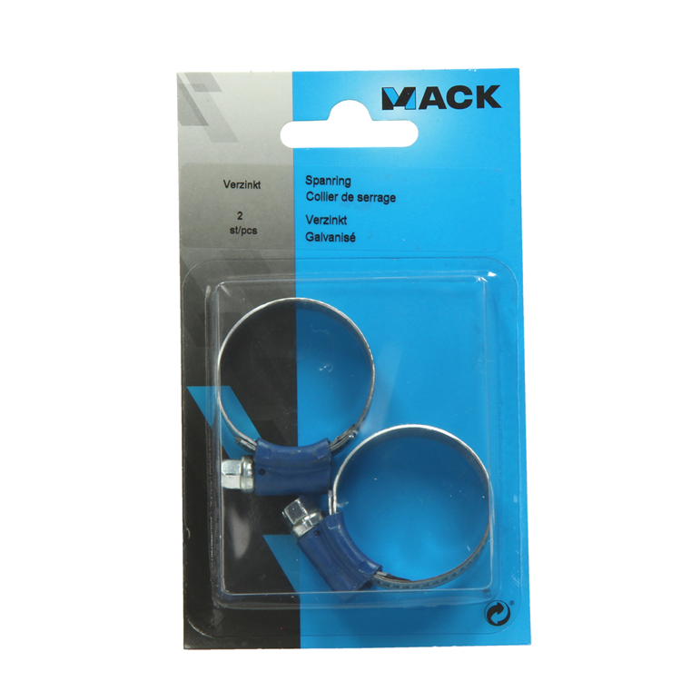 Mack 1015900 - Tarjeta 2 anillos tensores galvanizados 22x32mm | 10 piezas
