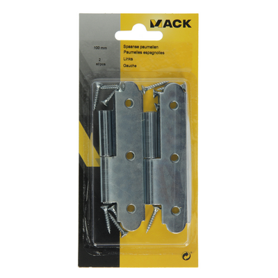 Mack 1013261 - 2 Spanish hinges left galvanized h 100 x w 50 mm | 5 pieces