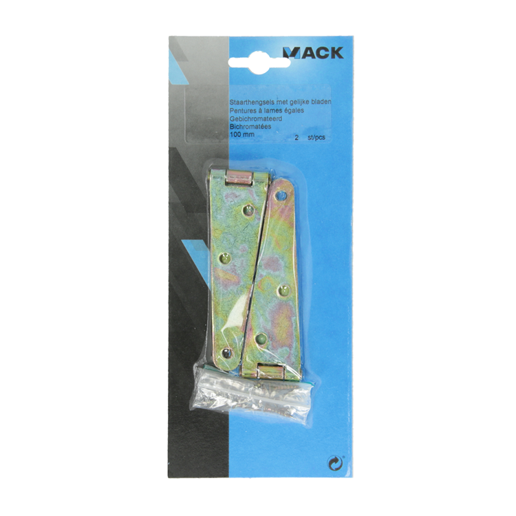 Mack 1013340 - 2 varillas de cola gel.bl.galvanizadas100 mm | 2 piezas
