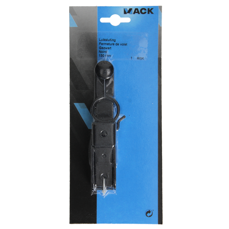 Mack 1013553 - 1 cierre de trampilla plastificado negro. 130 mm | 3 piezas