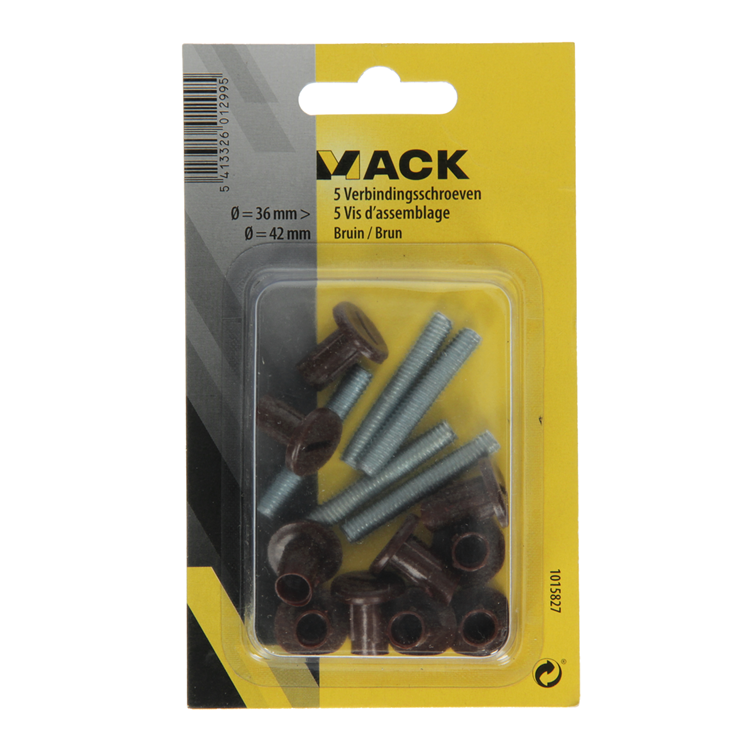 Mack 1015827 - 5 tornillos de conexión marrones 34–44mm | 10 piezas